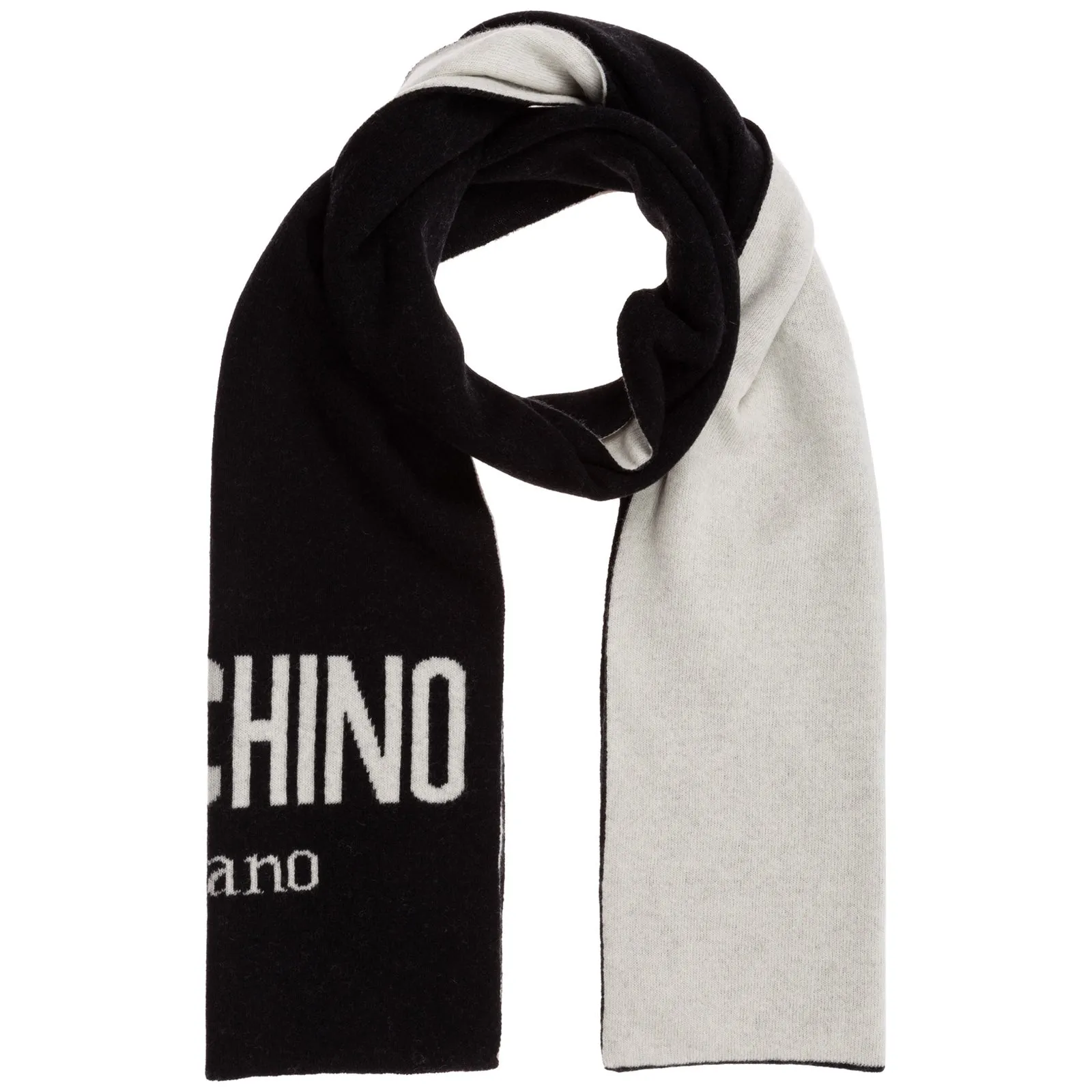 Moschino Logo Two Tone Scarf