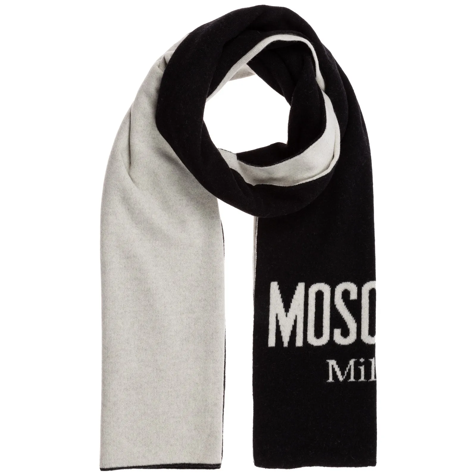 Moschino Logo Two Tone Scarf