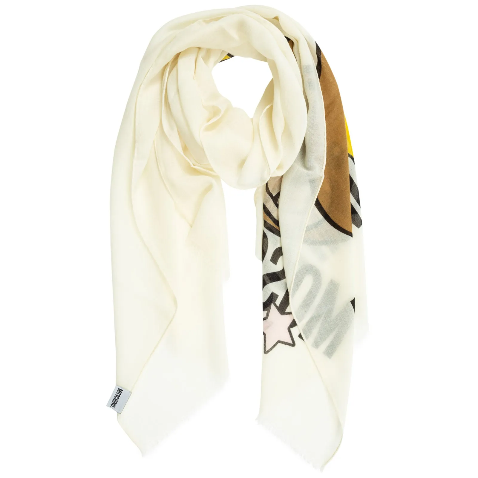 Moschino Star Logo Teddy Bear Scarf