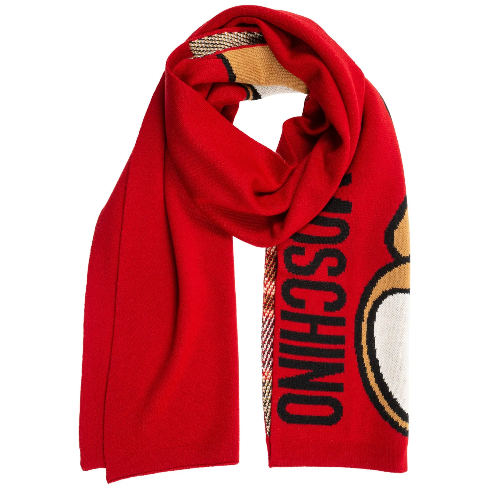 Moschino Teddy Intarsia Scarf