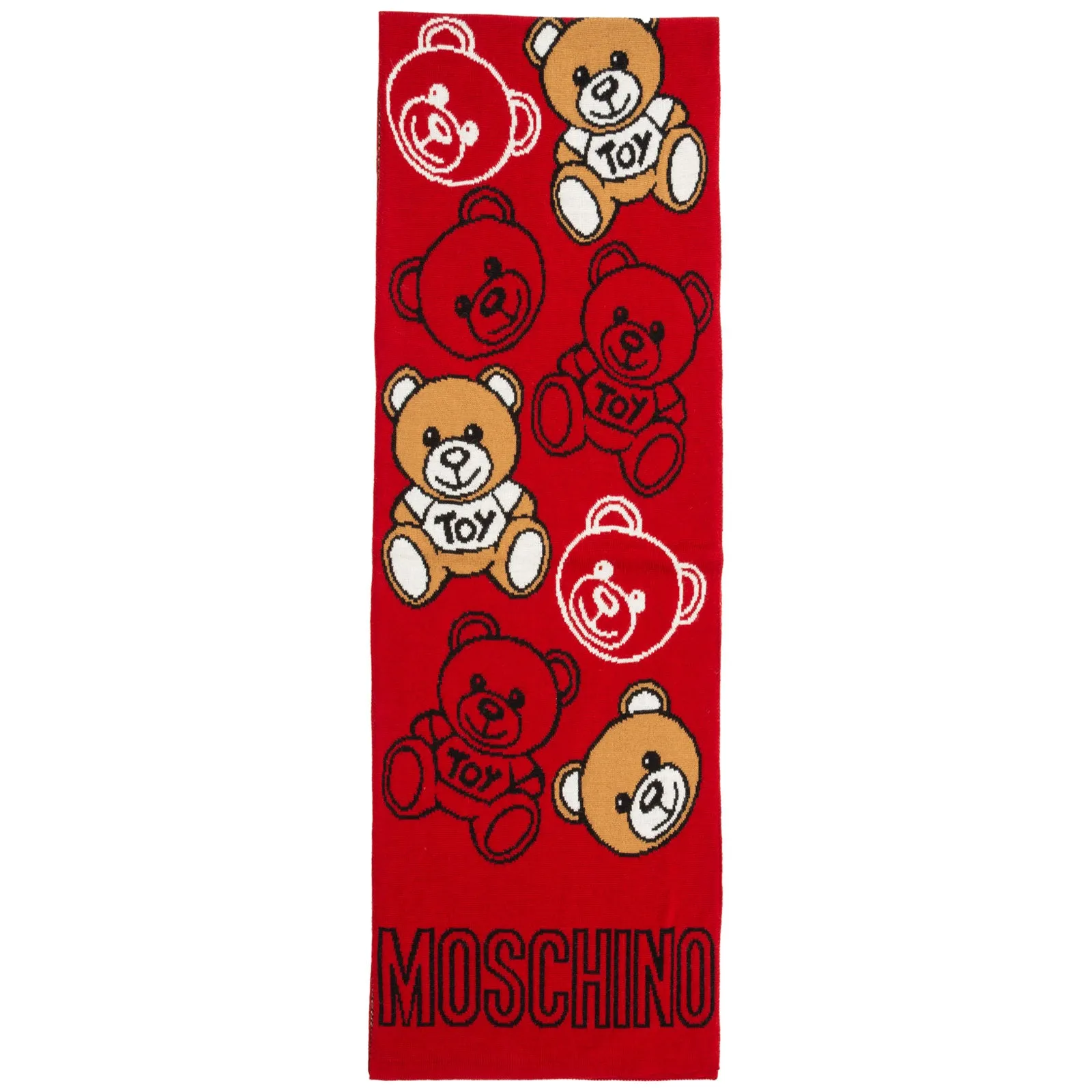 Moschino Teddy Motif Scarf