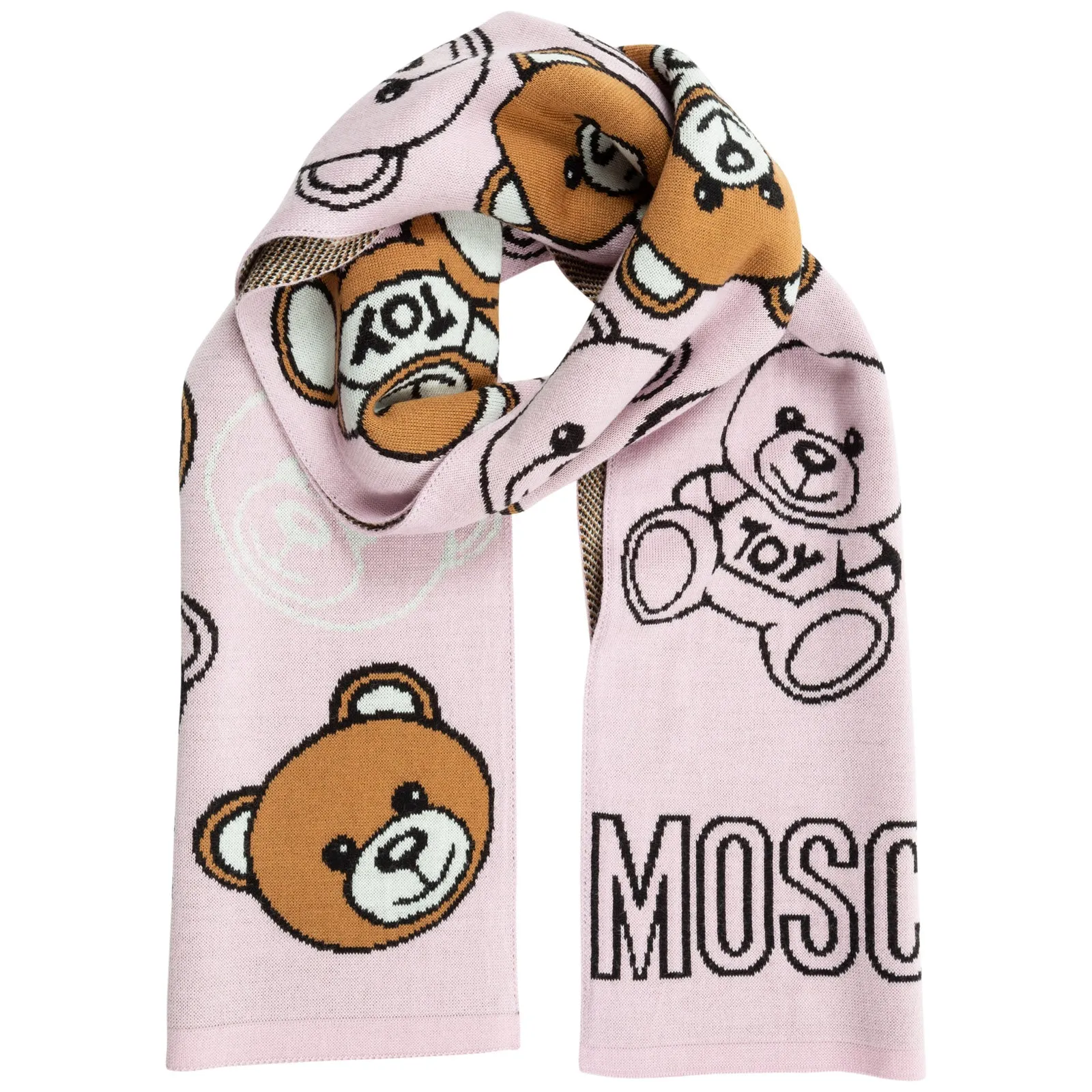 Moschino Teddy Motif Scarf