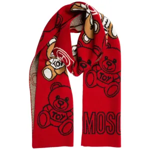Moschino Teddy Motif Scarf