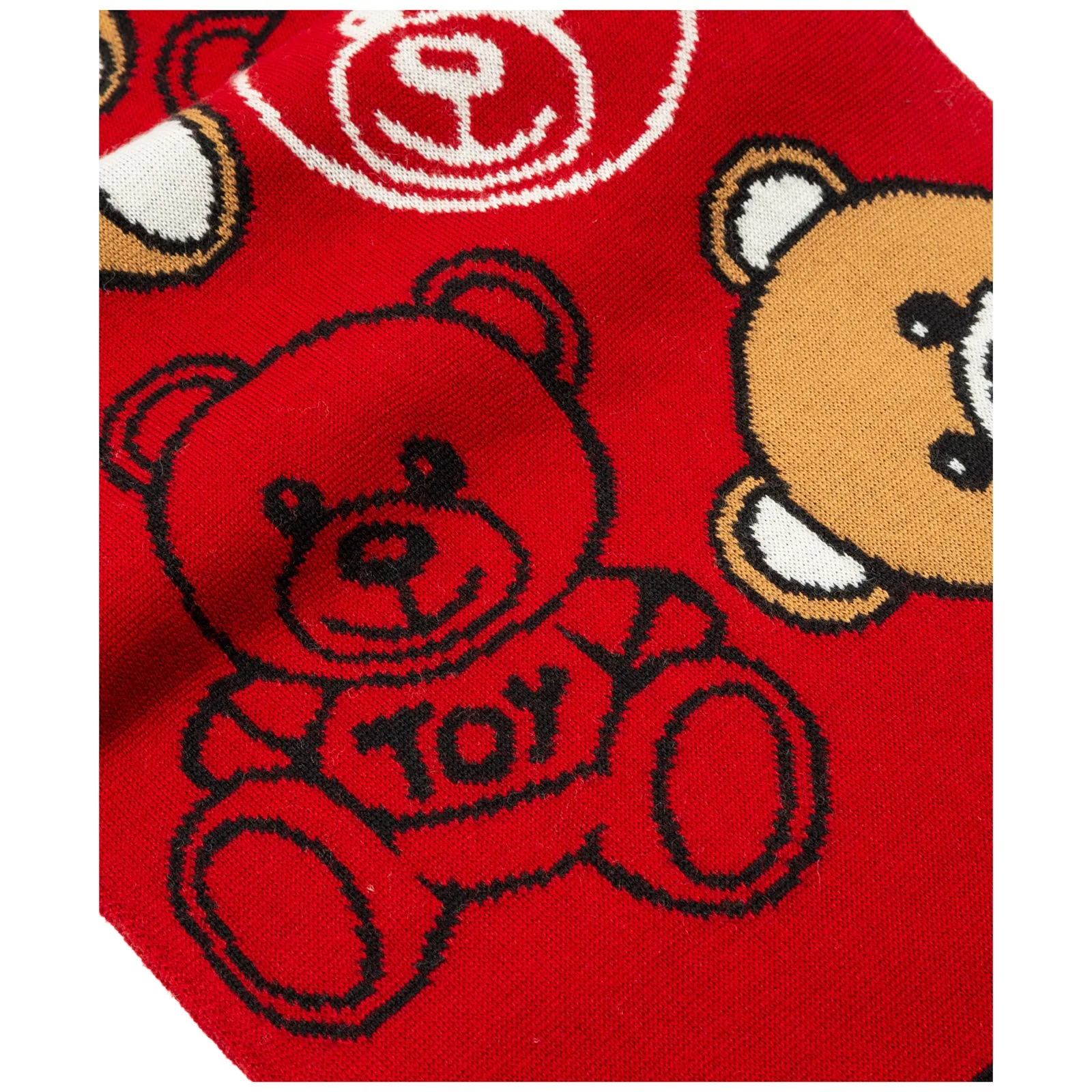 Moschino Teddy Motif Scarf