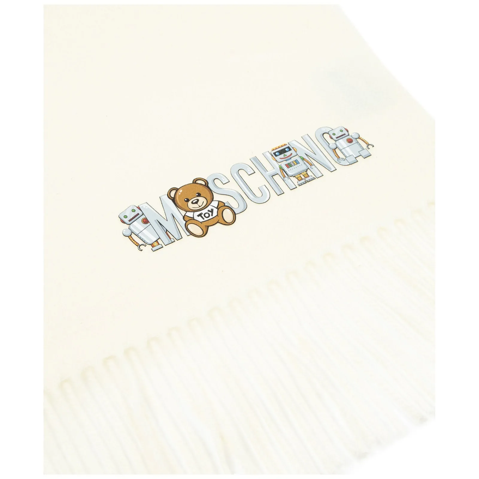 Moschino Toy Robot Logo Detailed Scarf