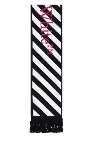 Off-White Diag Stripe Intarsia Scarf