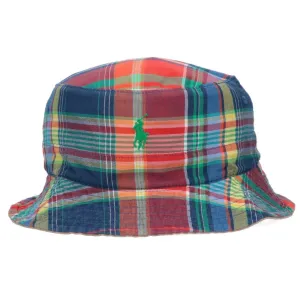 Polo Ralph Lauren Logo Embroidered Checked Bucket Hat