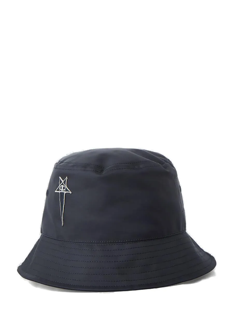 Rick Owens X Champion Logo Embroidered Bucket Hat