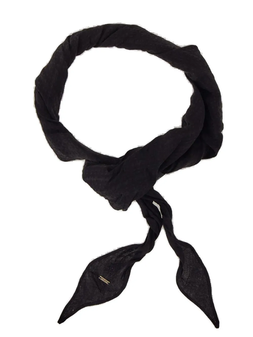 Saint Laurent Striped Diamond-Shaped Scarf