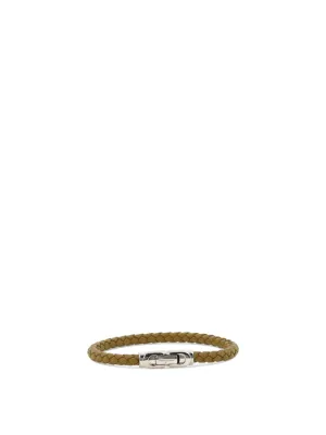 Salvatore Ferragamo Braided Logo Engraved Bracelet