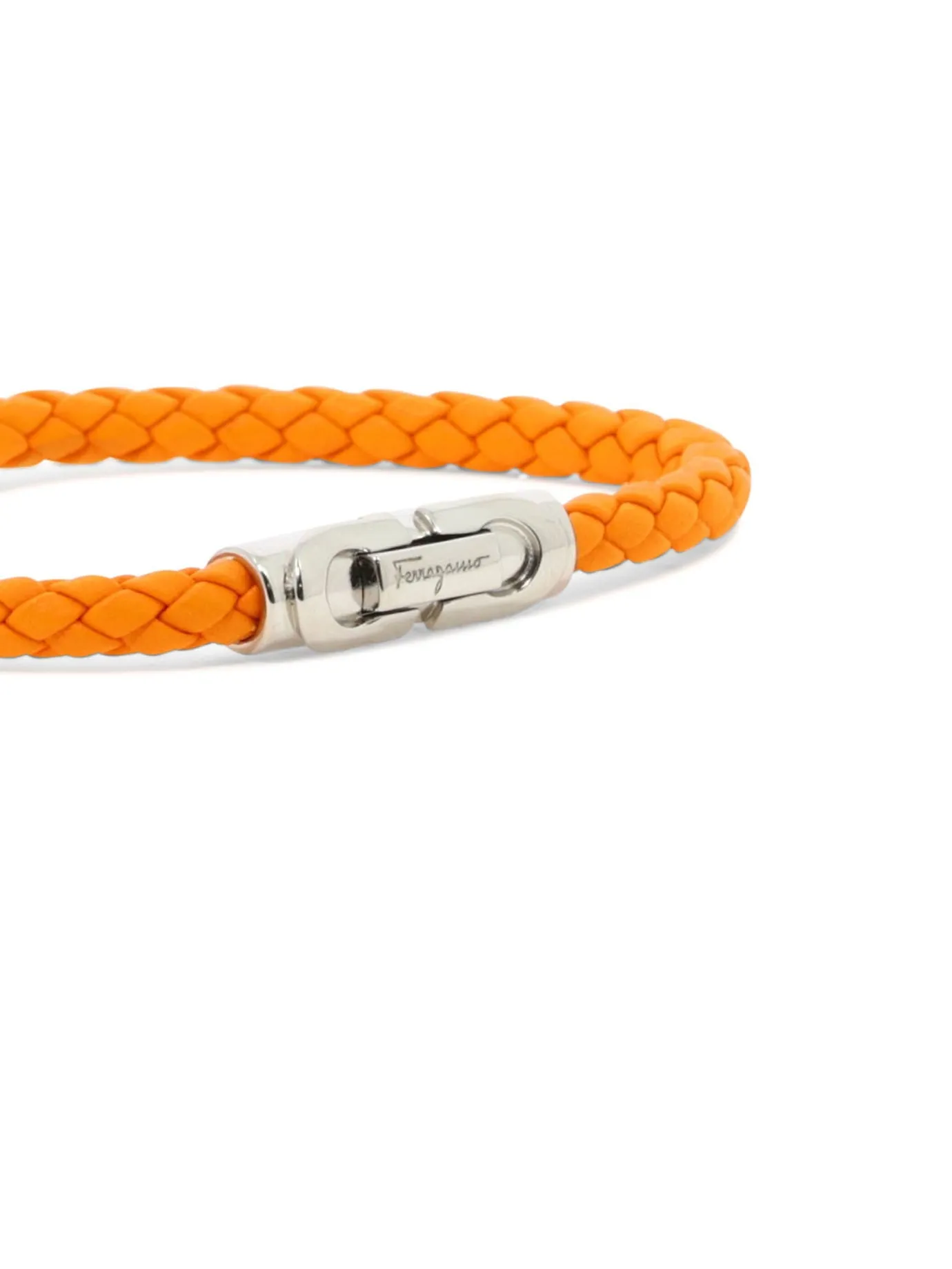 Salvatore Ferragamo Braided Logo Engraved Bracelet