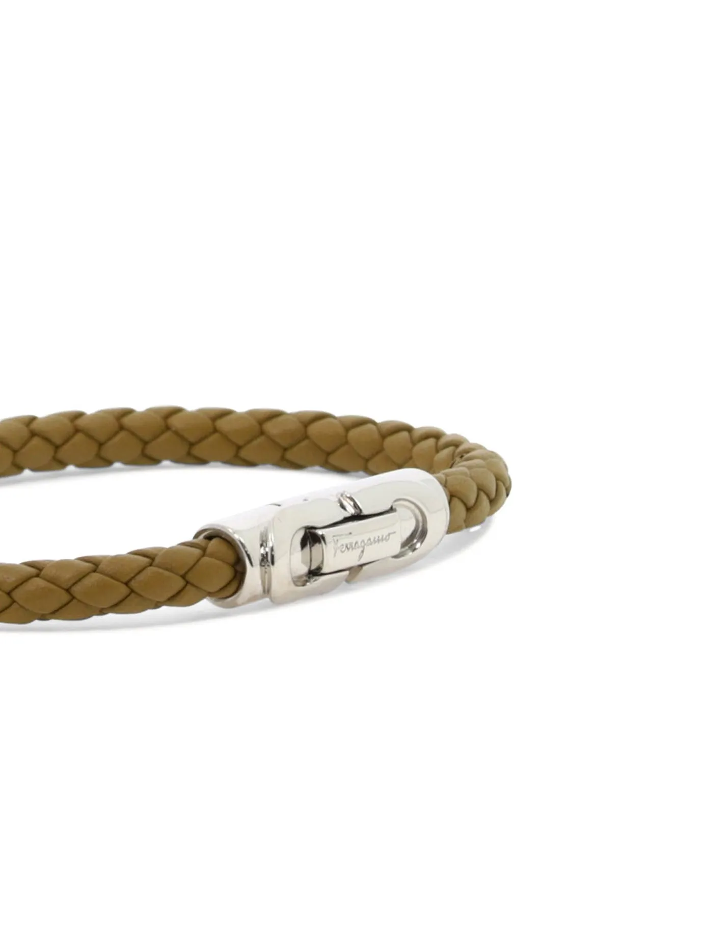 Salvatore Ferragamo Braided Logo Engraved Bracelet