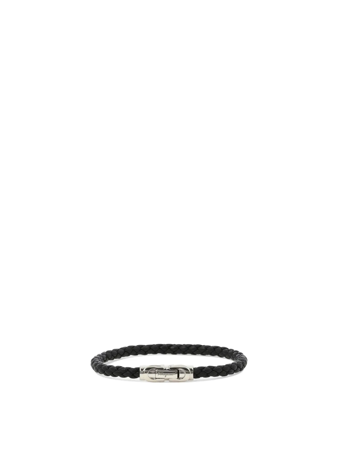 Salvatore Ferragamo Braided Logo Engraved Bracelet