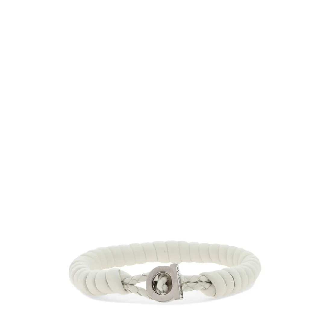Salvatore Ferragamo Gancini Logo Plaque Bracelet