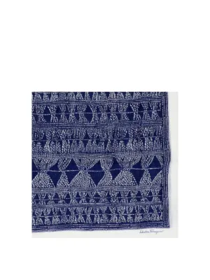 Salvatore Ferragamo Jacquard Fringed Scarf