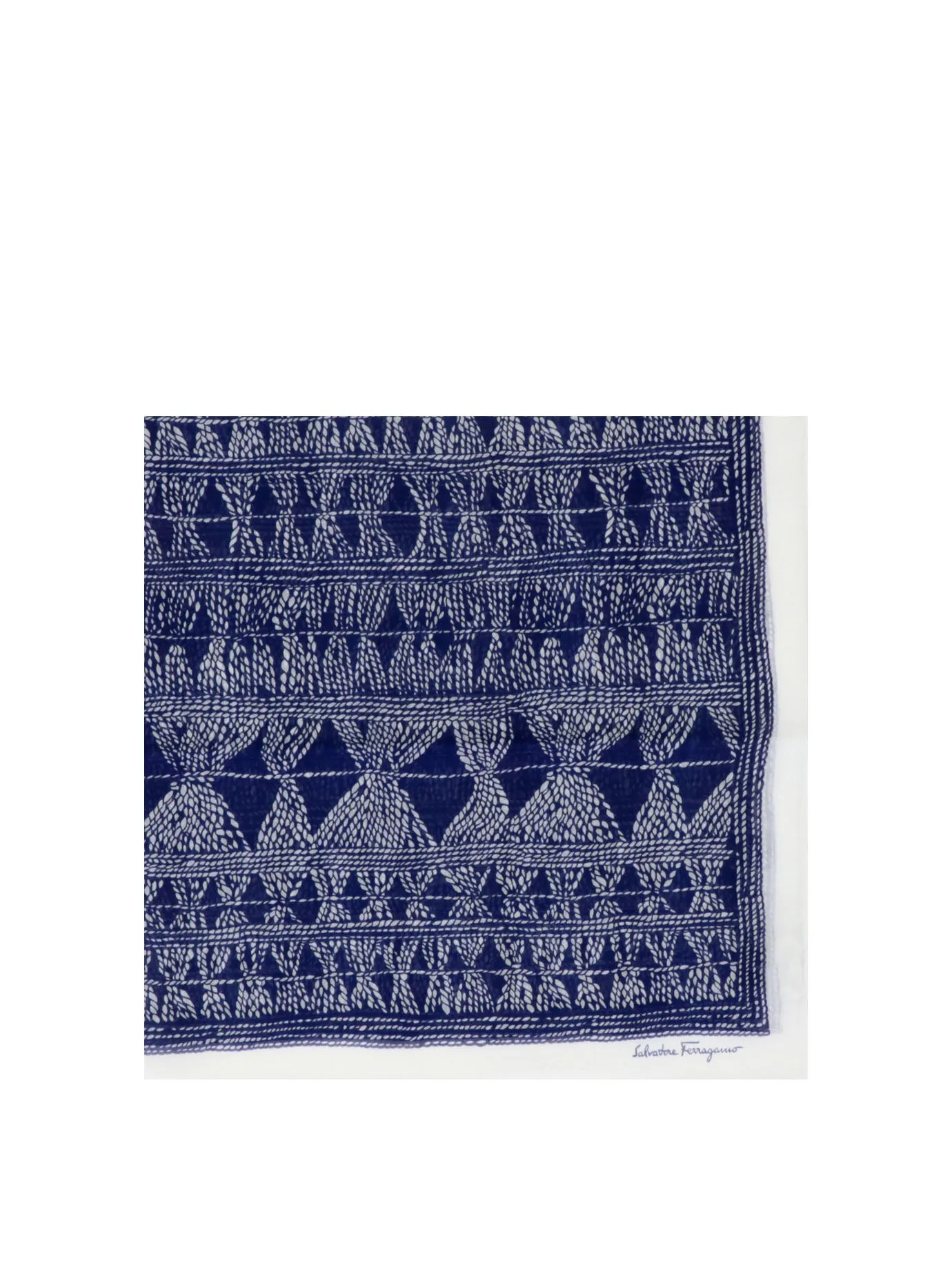 Salvatore Ferragamo Jacquard Fringed Scarf