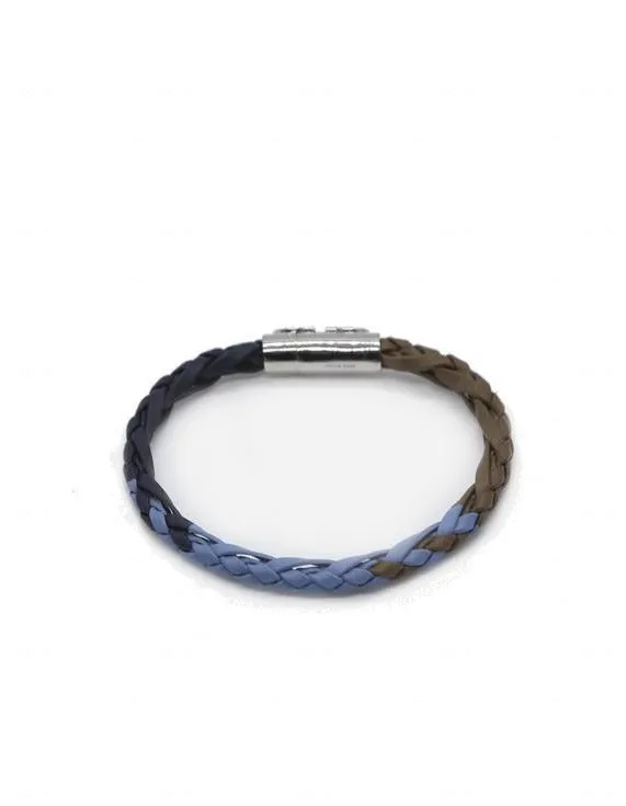 Salvatore Ferragamo Logo Engraved Woven Bracelet