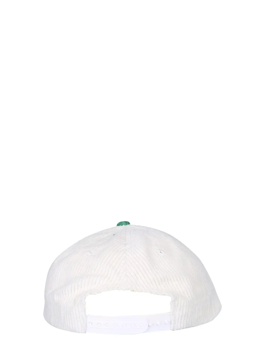 Sporty & Rich Logo Embroidered Flat Peak Cap