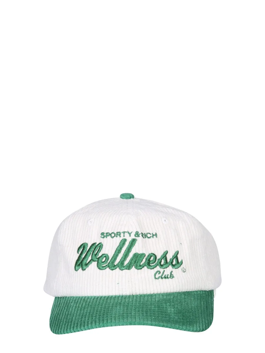 Sporty & Rich Logo Embroidered Flat Peak Cap