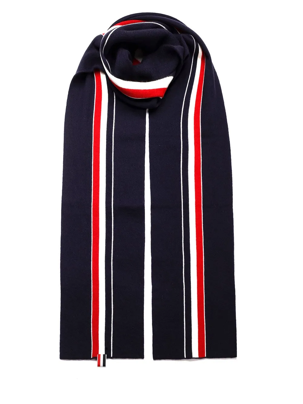 Thom Browne RWB Stripe Knitted Scarf