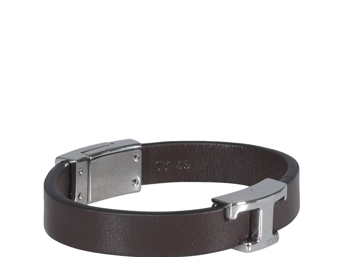 Tod's Timeless Logo Plaque Bracelet