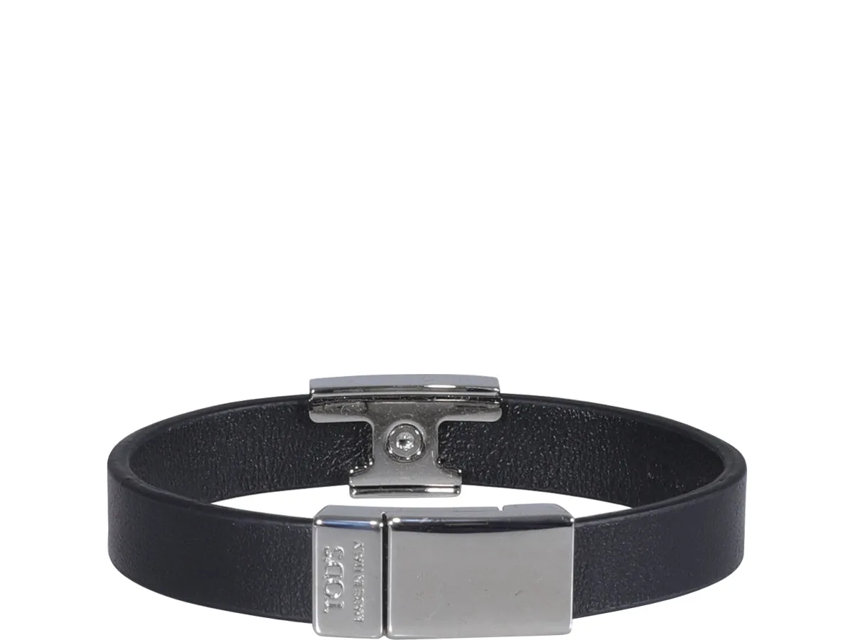 Tod's Timeless Logo Plaque Bracelet