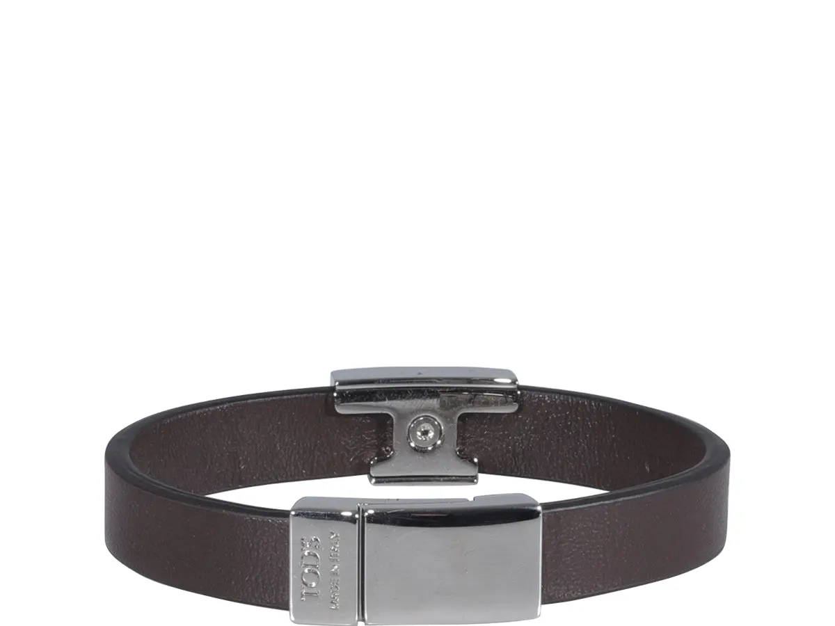 Tod's Timeless Logo Plaque Bracelet