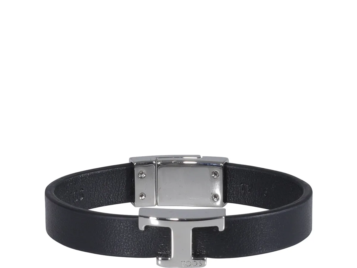 Tod's Timeless Logo Plaque Bracelet
