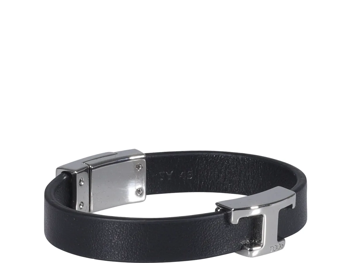 Tod's Timeless Logo Plaque Bracelet