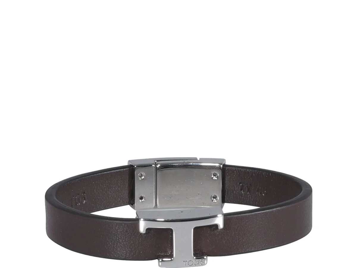 Tod's Timeless Logo Plaque Bracelet