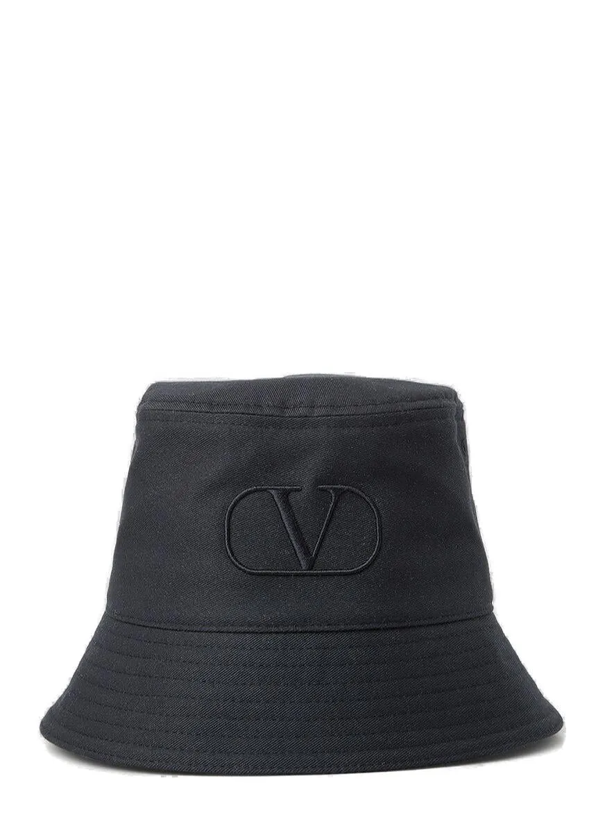 Valentino Logo Embroidered Bucket Hat