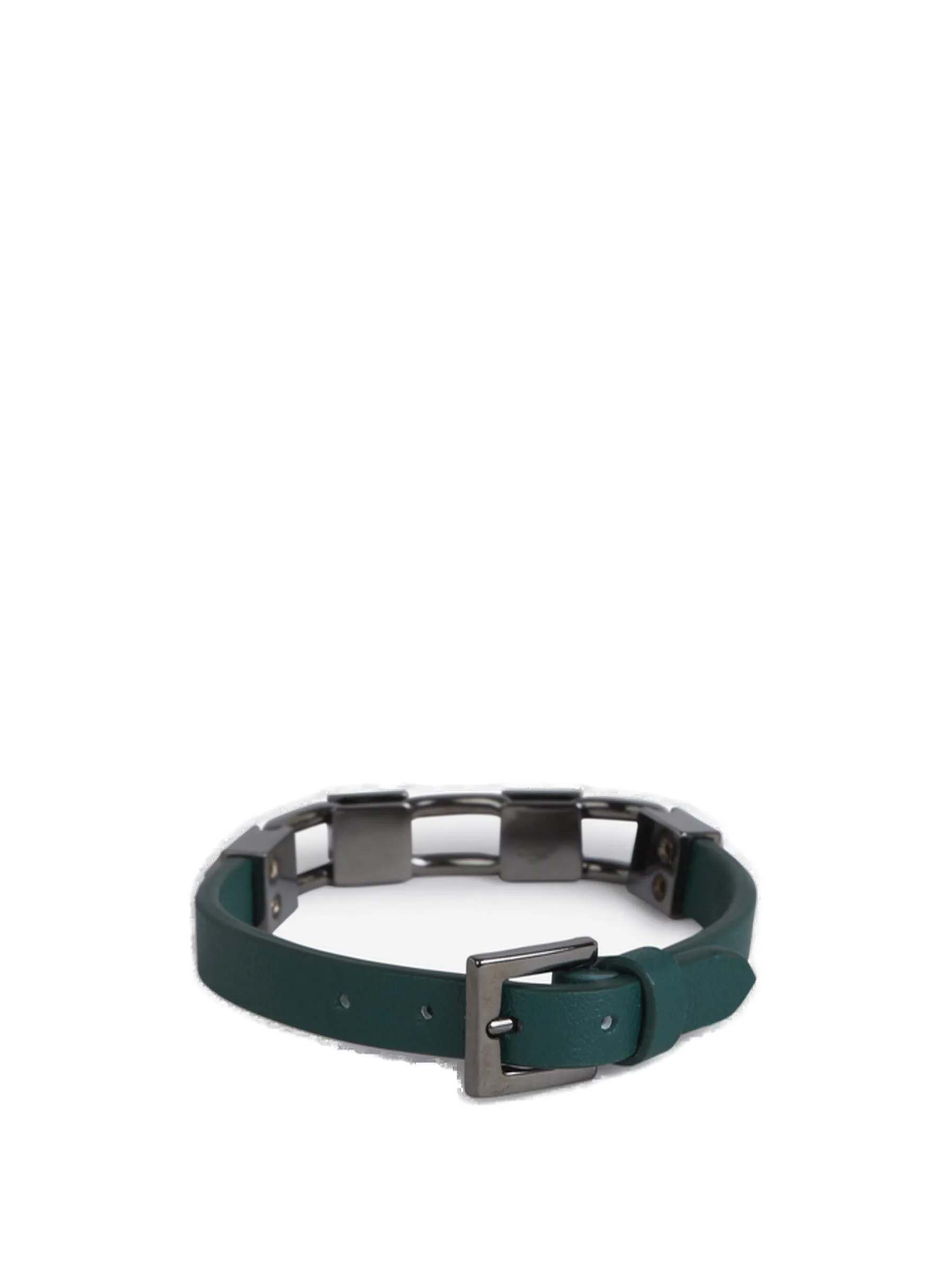Valentino Rockstud Buckle Leather Bracelet