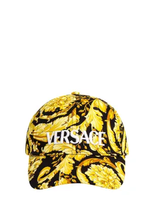 Versace Barocco Print Baseball Cap