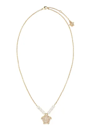 Versace La Medusa Embellished Pendant Necklace