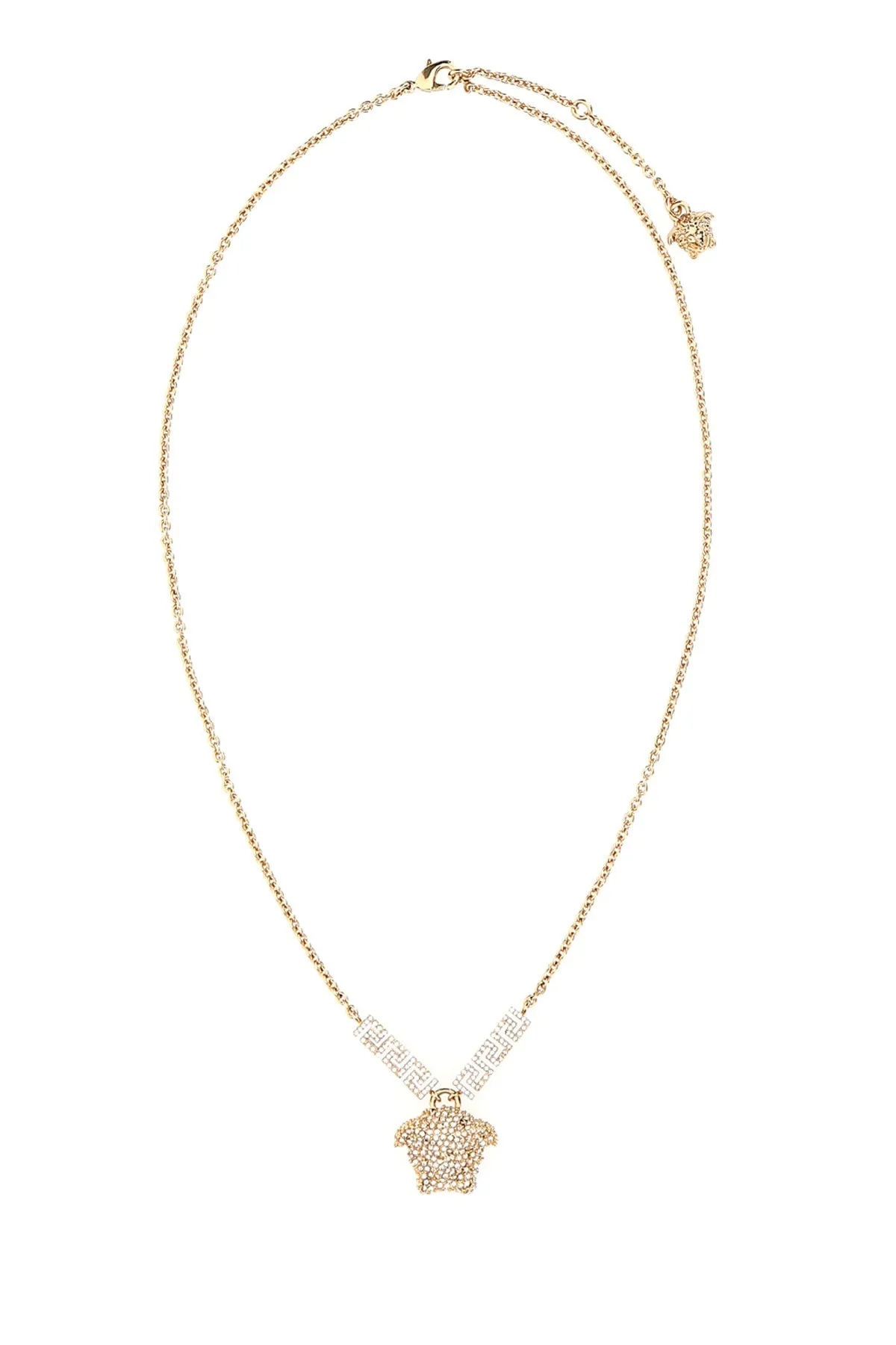 Versace La Medusa Embellished Pendant Necklace