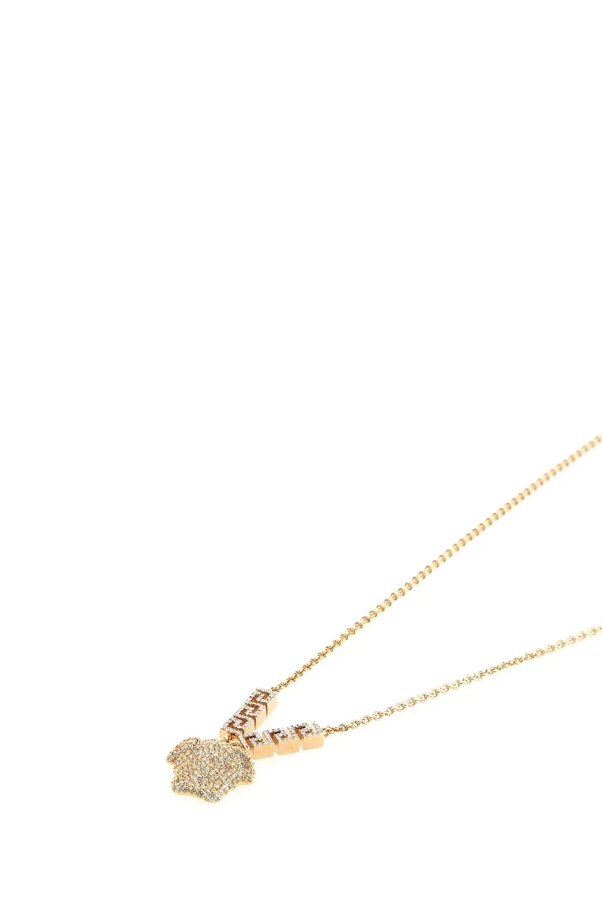 Versace La Medusa Embellished Pendant Necklace