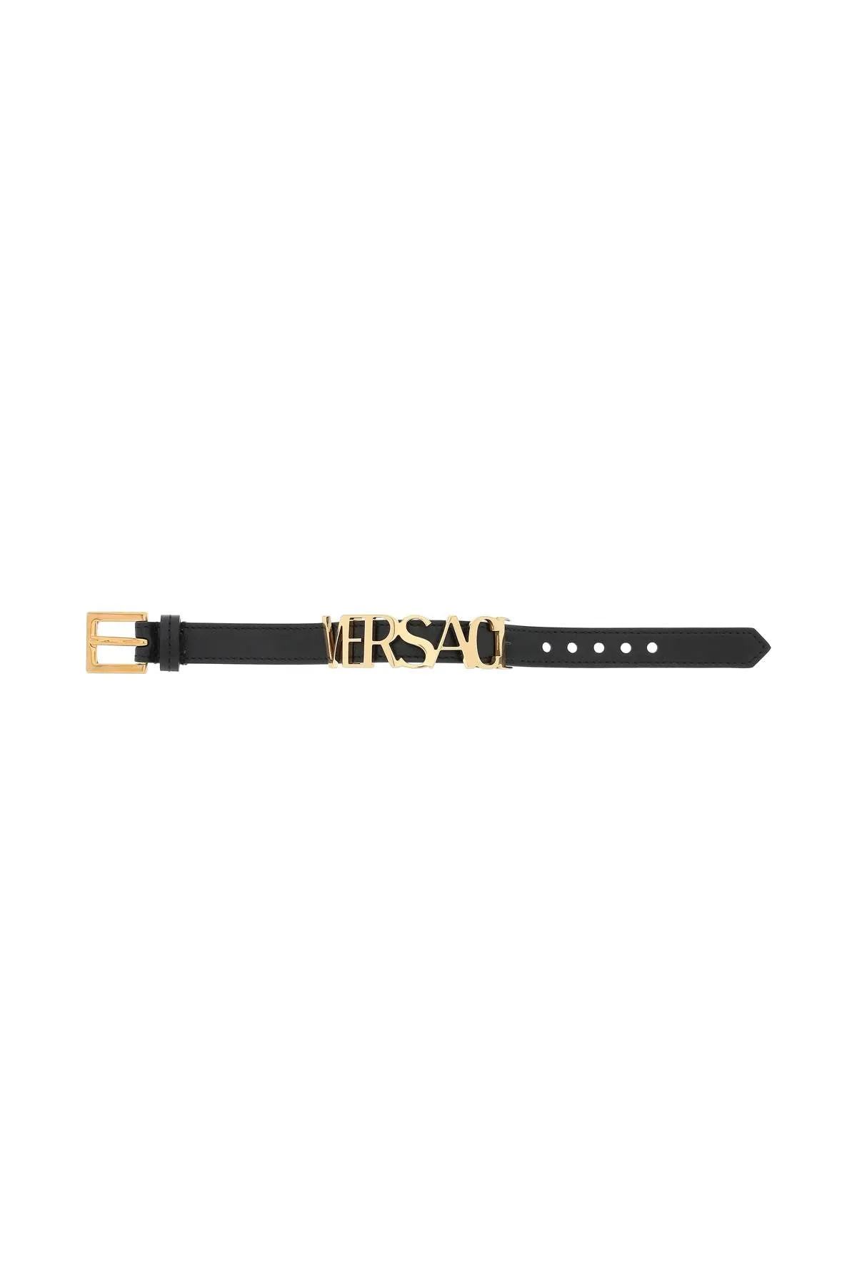 Versace Logo Lettering Buckle Bracelet