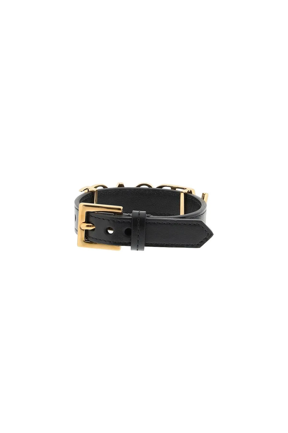 Versace Logo Lettering Buckle Bracelet