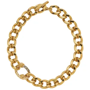 Versace Medusa Head Motif Chained Necklace