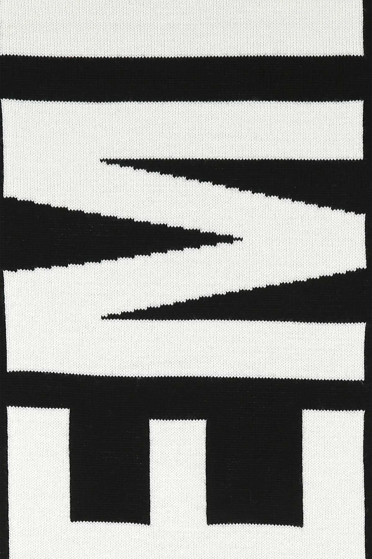 Vetements Logo Intarsia-Knit Fringed Scarf