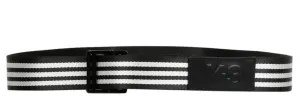 Y-3 Striped Logo Embossed Belt