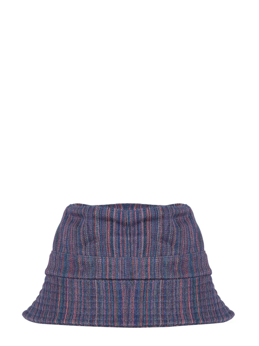 YMC Striped Denim Bucket Hat