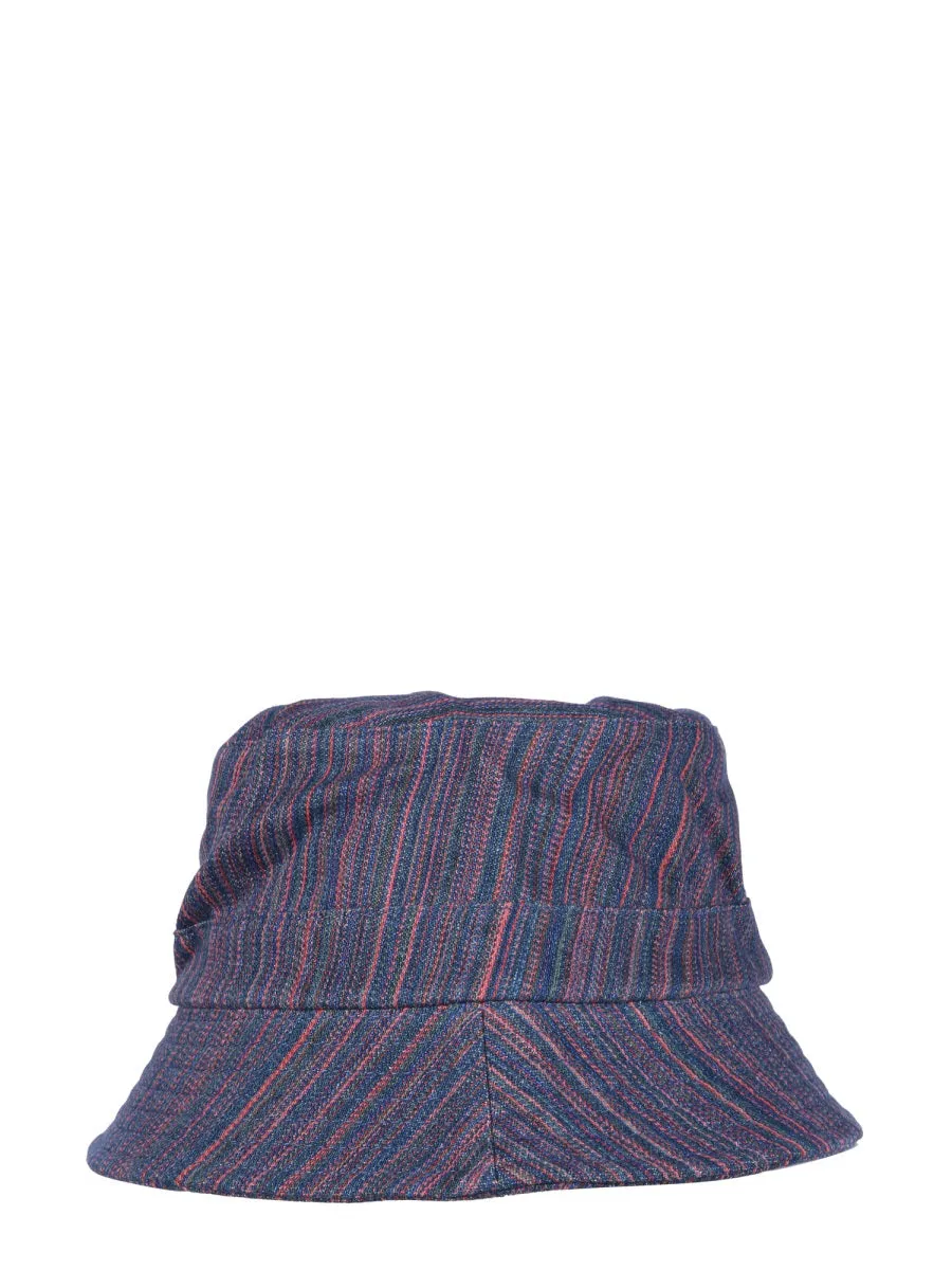 YMC Striped Denim Bucket Hat