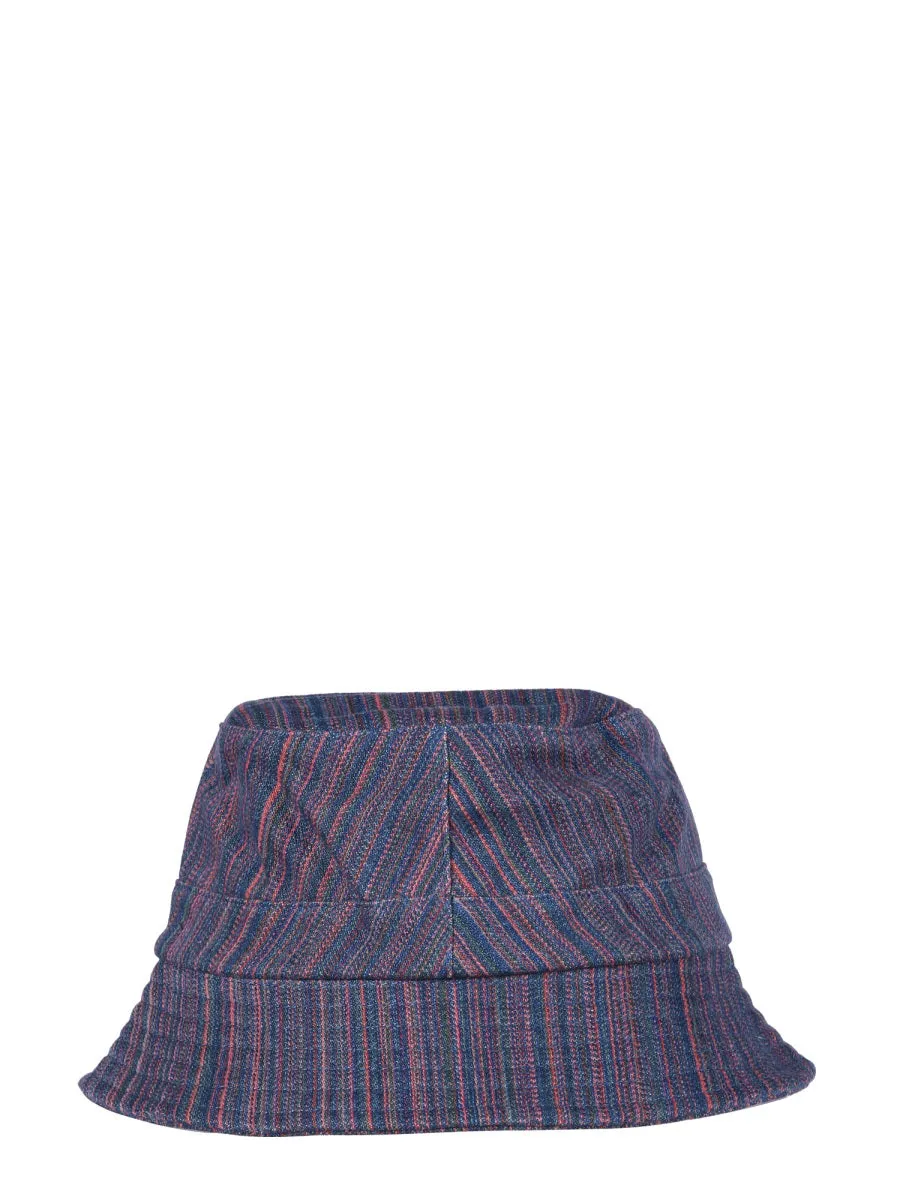 YMC Striped Denim Bucket Hat