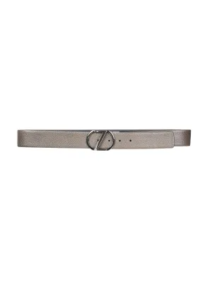 Z Zegna Logo Plaque Reversible Belt